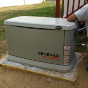11 The generator is placed on top of crushed stone embraced by 2x4 pressure treated lumber