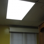 19 Installed a new ballast and four T8 energy efficient lamps in a kitchen 2x4 fluorescent light fixture