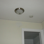 36 A new light fixture in the second floor hall for the three way switching system