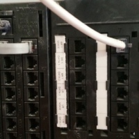Closeup Of A Properly Labeled Patch Panel For Cat 6 Cables